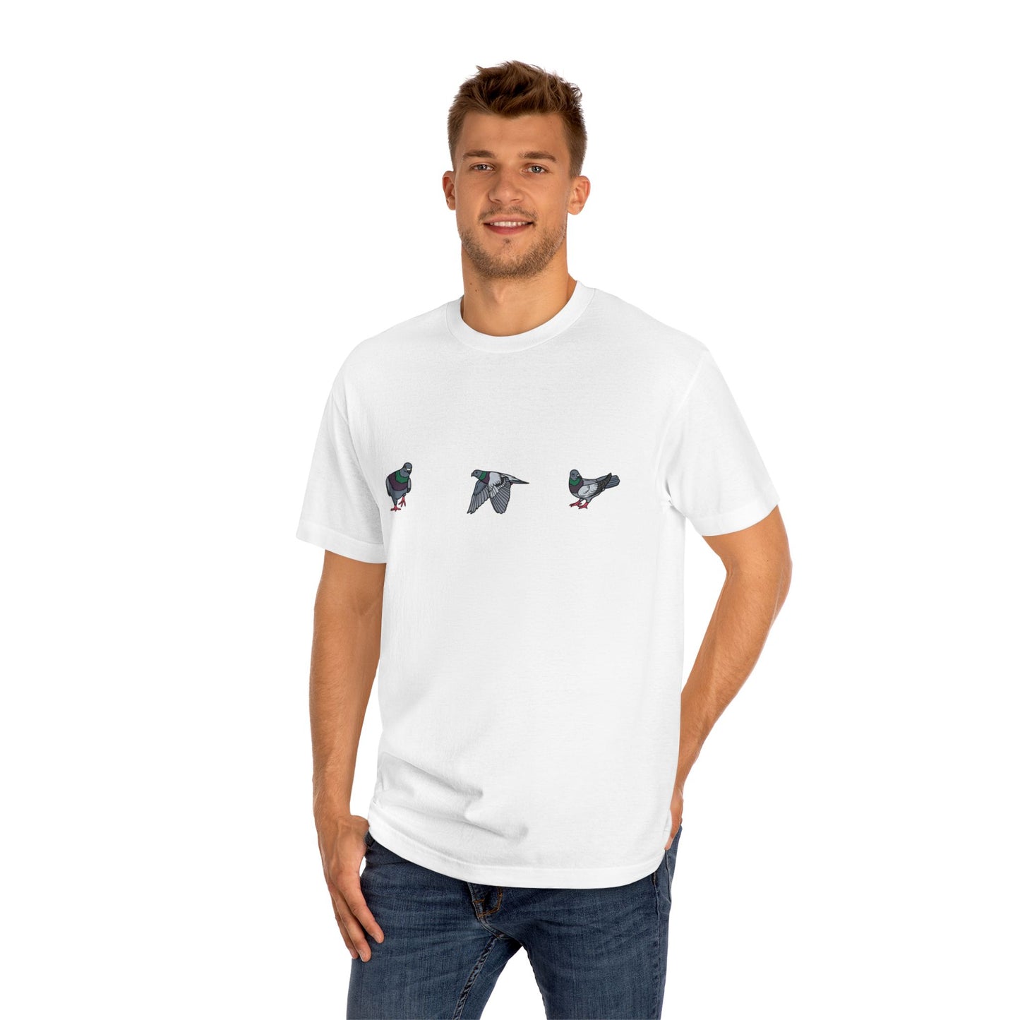 Charming Bird Graphic Tee | Unisex Classic T-Shirt for Nature Lovers, Casual Wear, Gift for Birdwatchers, Eco-Friendly Fashion