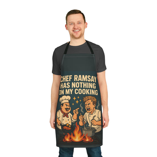 Chef-Inspired Apron: 'Chef Ramsay Has Nothing on My Cooking', Unique Gift for Food Lovers, Home Cooks, Kitchen Decor, Culinary Fun, [...]