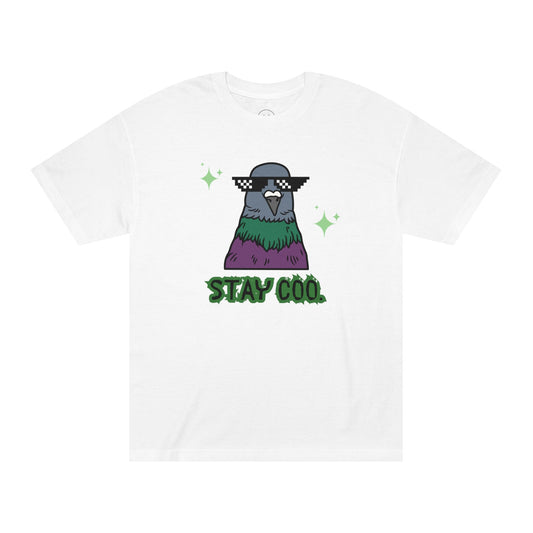 Cool Pigeon Unisex Classic Tee, Trendy Graphic Shirt, Fun Gift for Bird Lovers, Casual Wear, Street Style Tee, Unique Apparel